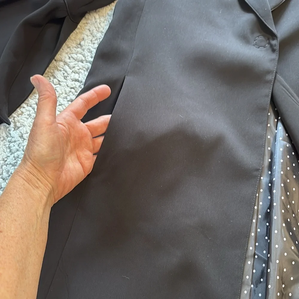 Dixie Elegant Black Long Coat. - Picture 4 of 11